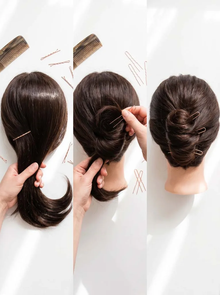 Elegant Twist Hairstyles: 10 Ideas for Every Occasion 2 Step-by-step French twist updo tutorial for long hair elegant twist hairstyle