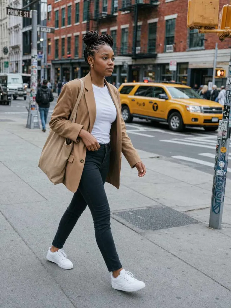 space buns with box braids street style protective hairstyle 2026