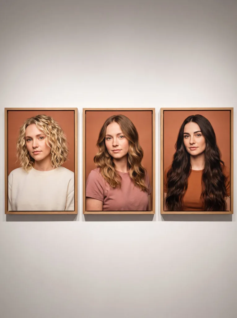 Three-panel comparison of coastal cowgirl wave hairstyle on short, medium, and long hair