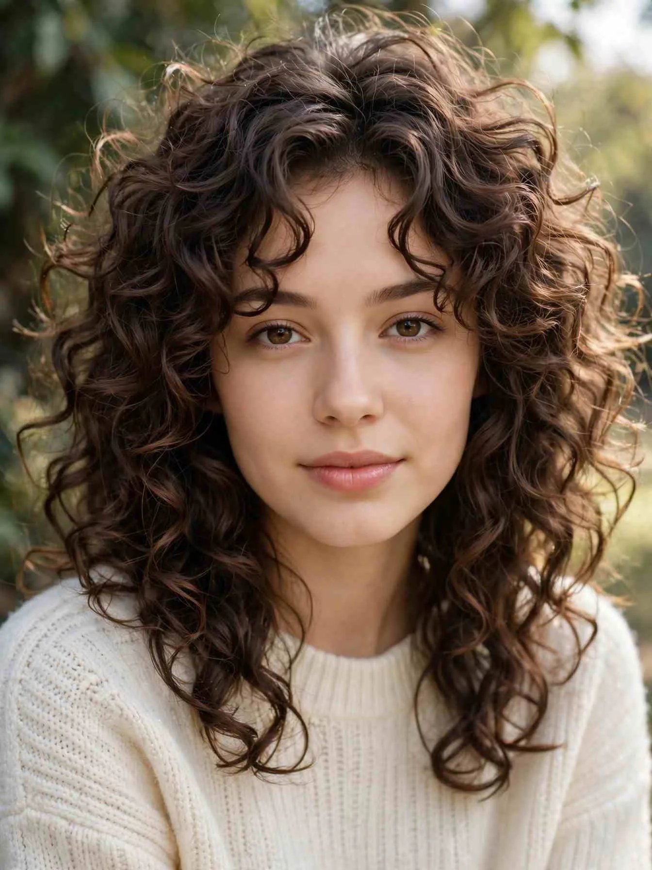 Defined curls dried with a diffuser