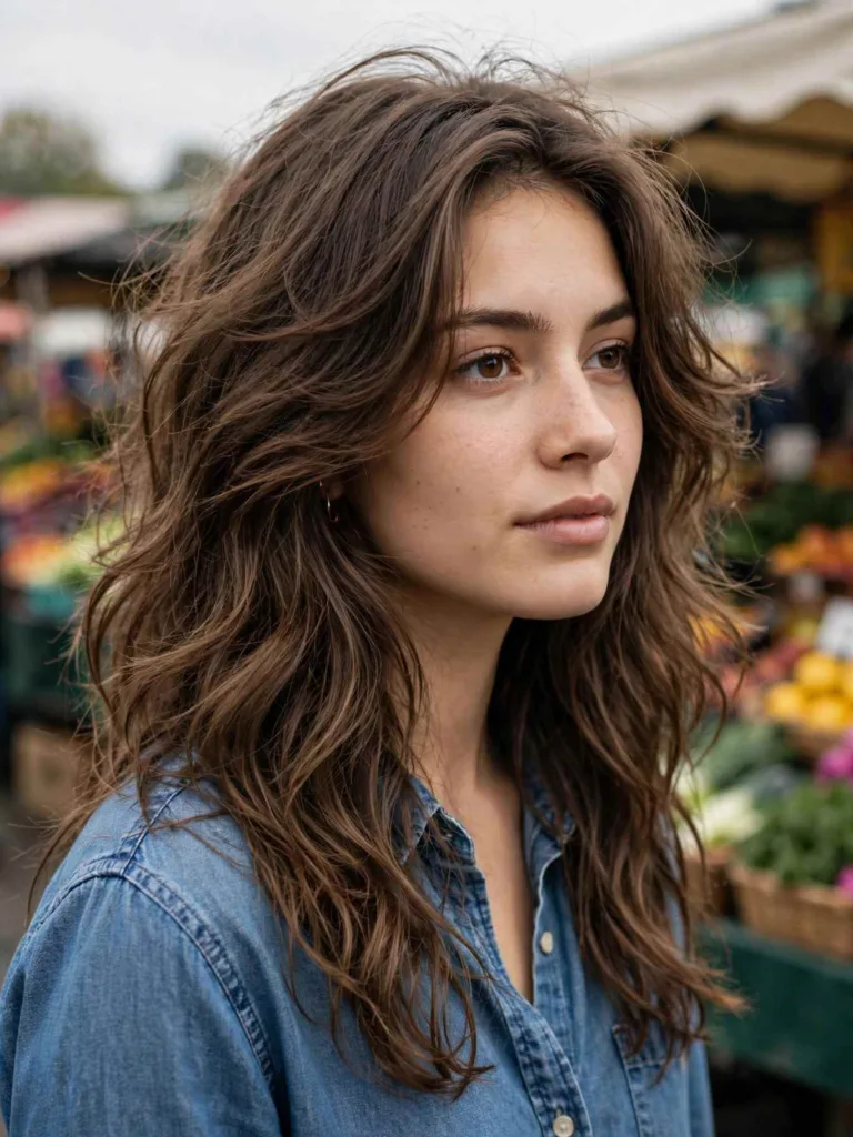 Diffuser-dried natural-texture butterfly on wavy hair