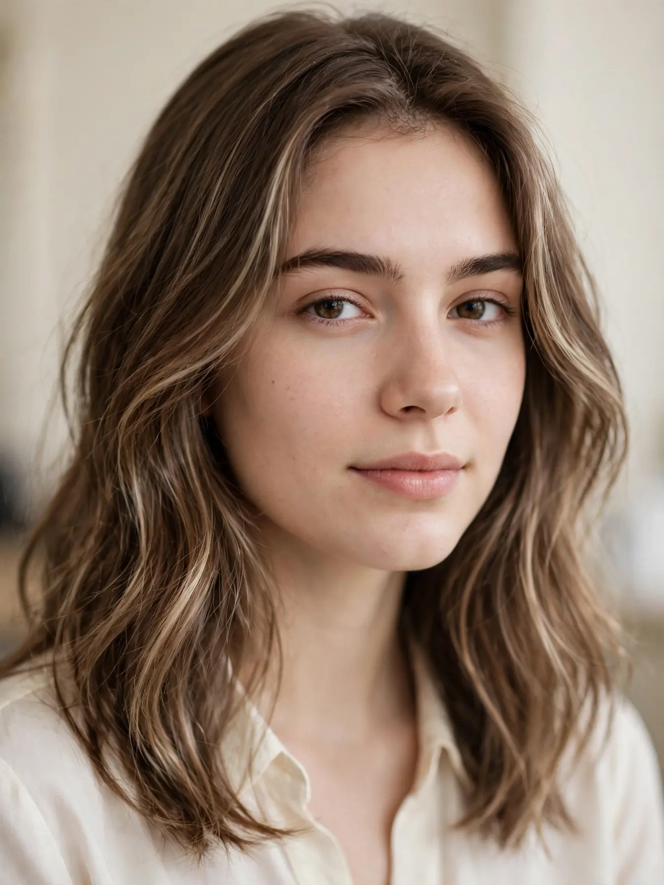 Creamy Milk Chocolate Highlights Fine creamy highlights through milk chocolate brown hair