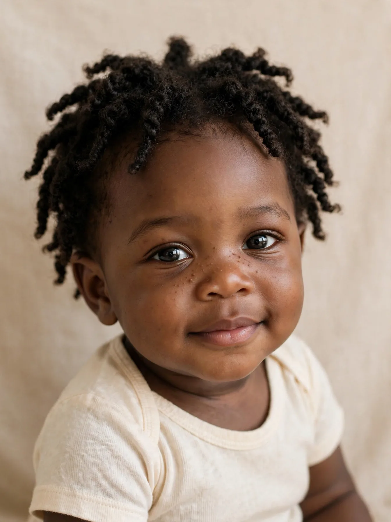 baby with tiny chunky two-strand twists