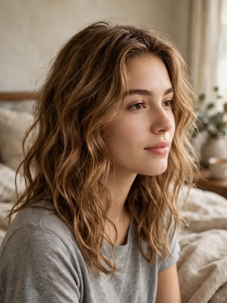 Overnight braid beachy waves with soft natural texture