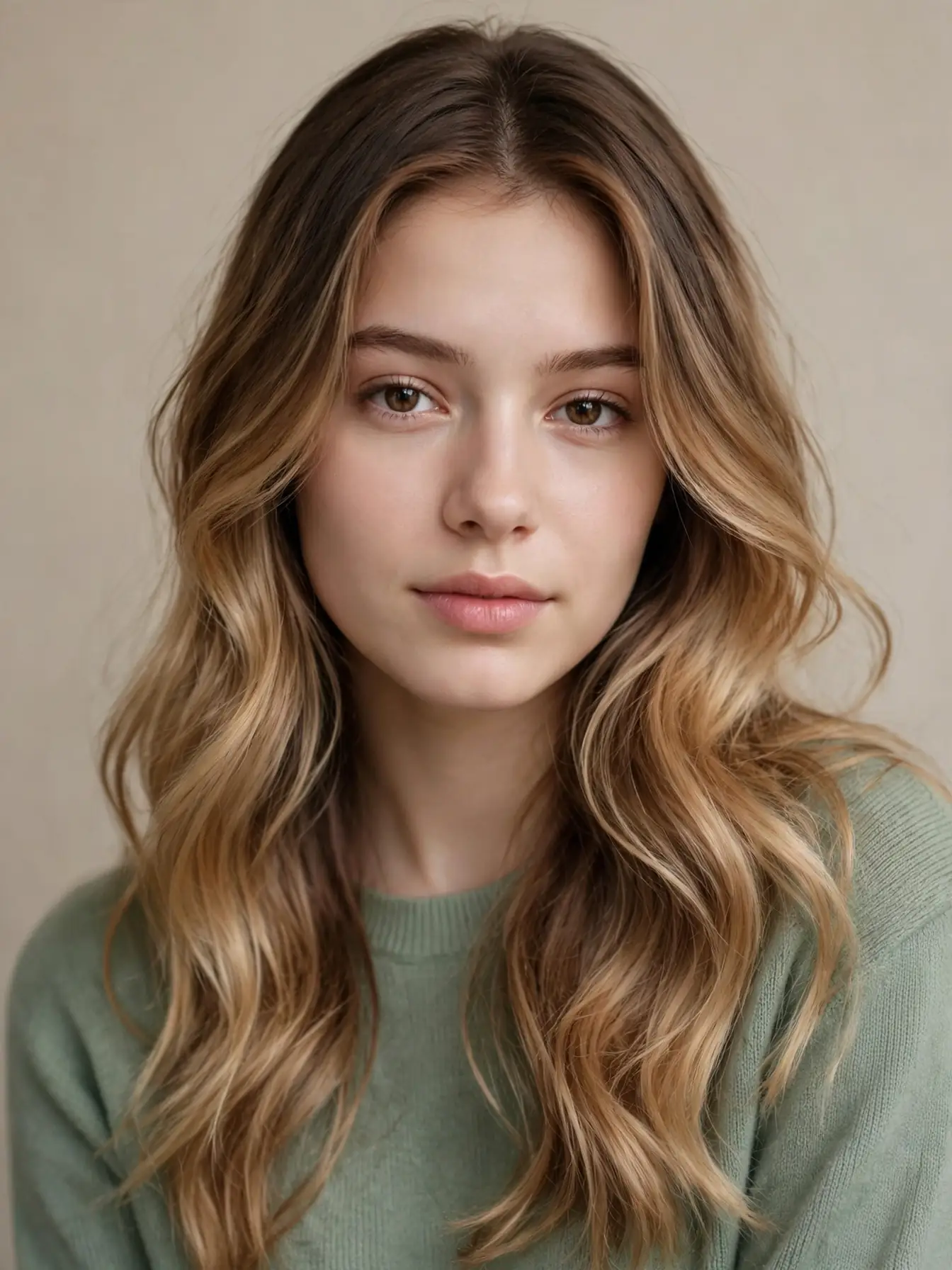 Toasted hazelnut root melt fading to lighter ends