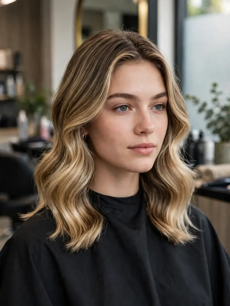 Flat-iron beachy waves with smooth modern S-bends