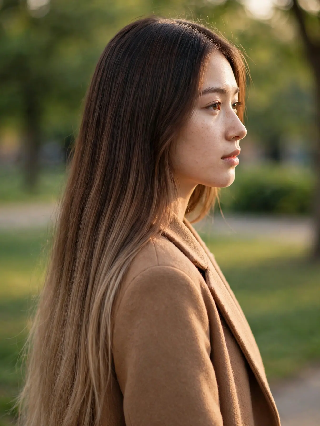 Soft Milk Chocolate Ombre Soft ombre from deep chocolate roots to milk chocolate ends
