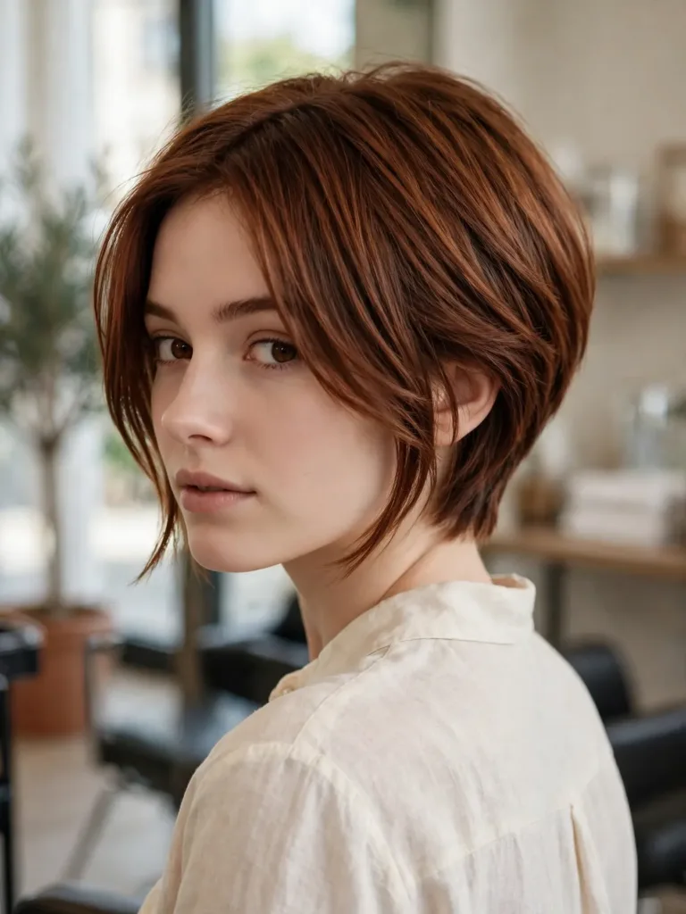 Pixie bob blend with graduated back and longer front pieces