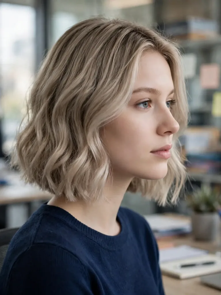 25 Best Haircuts for Thick Wavy Hair That Remove Bulk 13 A-line lob haircut on thick wavy hair, angled front