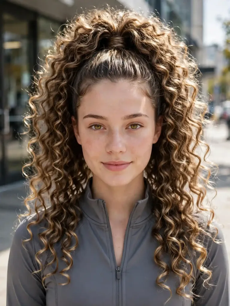22 Gorgeous Curly Lace Front Wig Hairstyles To Try Now 15 High curly ponytail on a lace front wig with sleek smooth top
