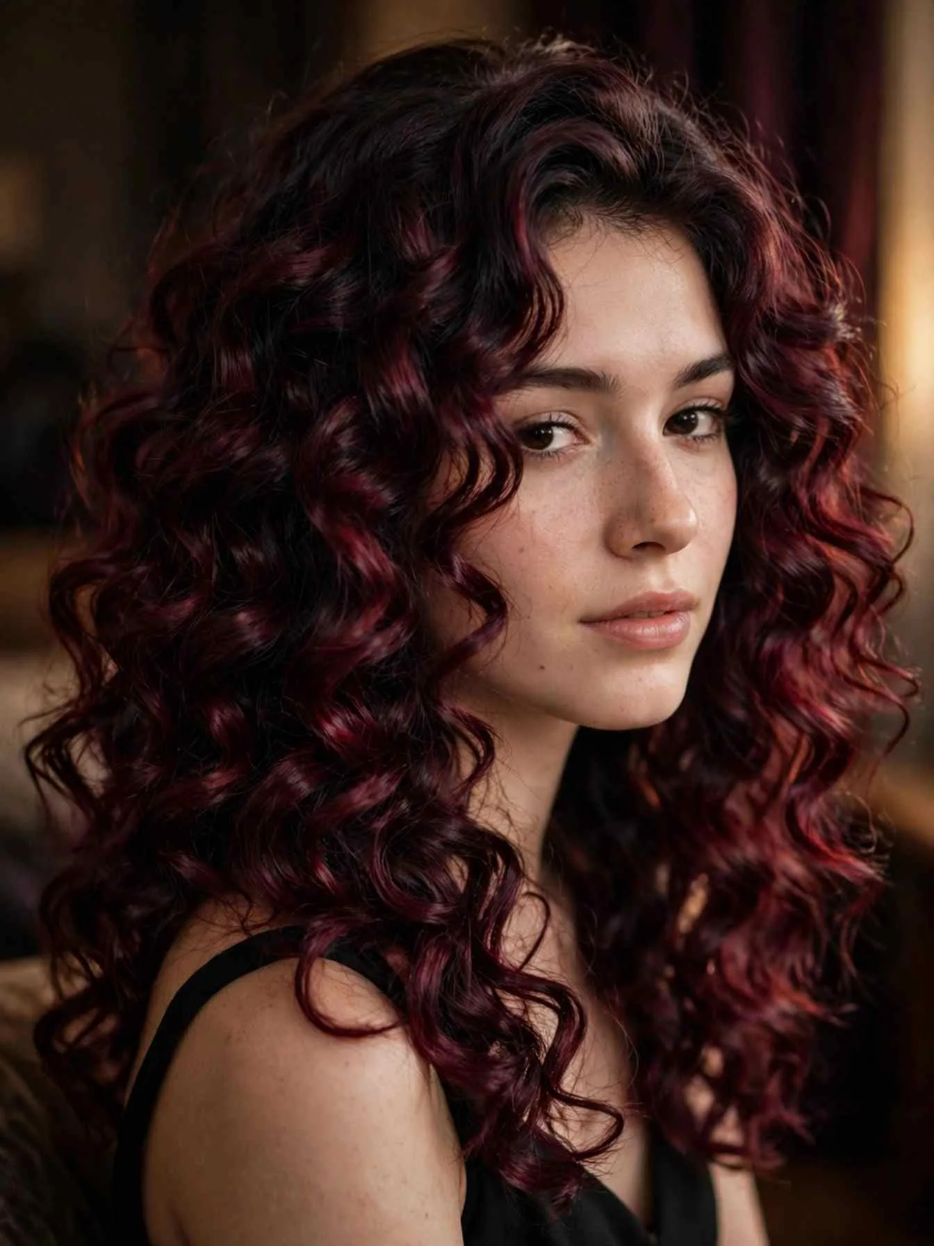 Cool burgundy melt with deep wine tones