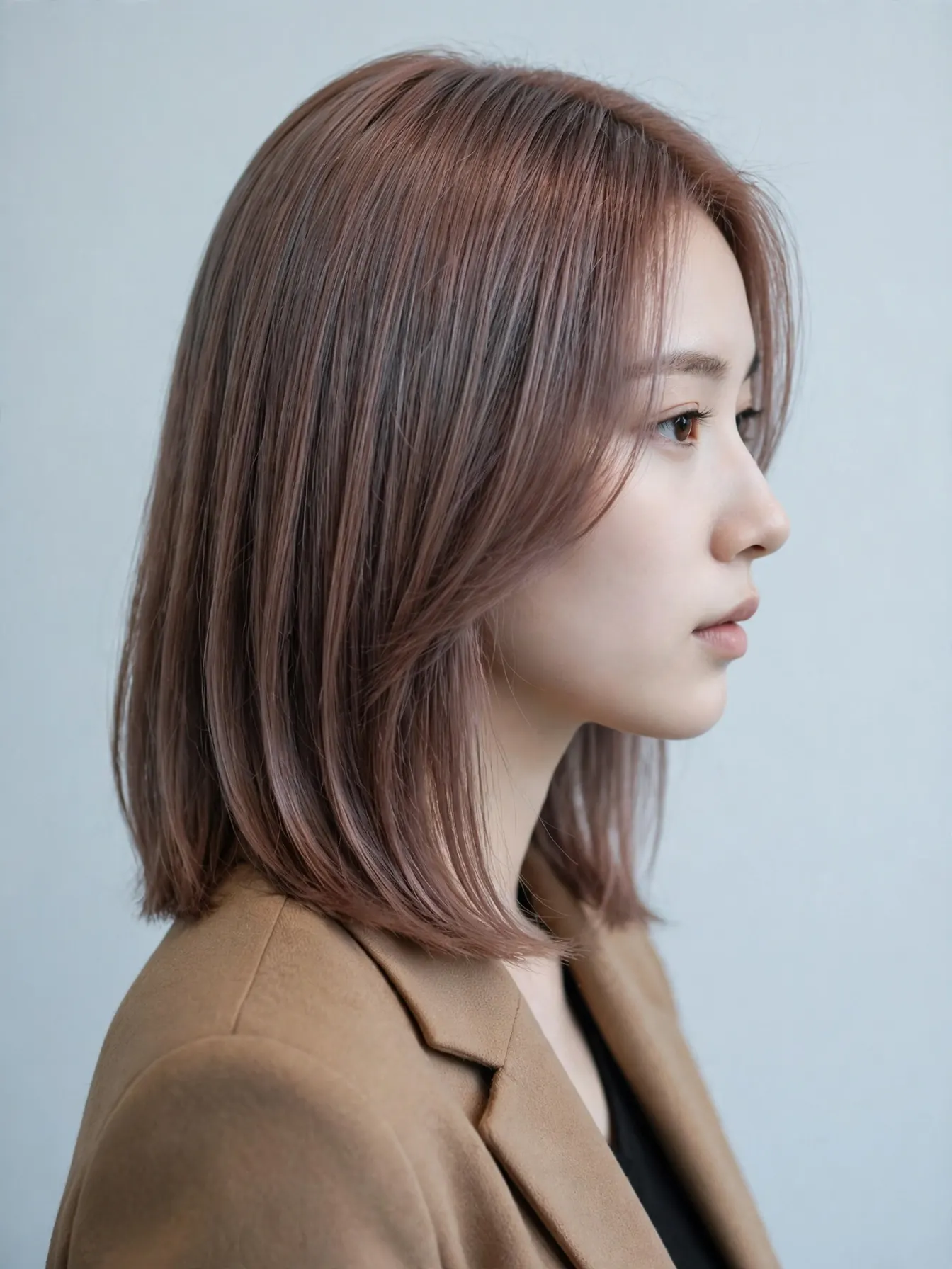 Ashen oxidized copper hair with a sheer cool ash overlay