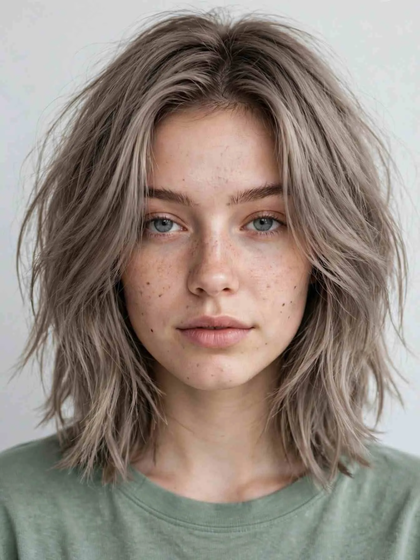 Mushroom blonde with ashy taupe blonde blend
