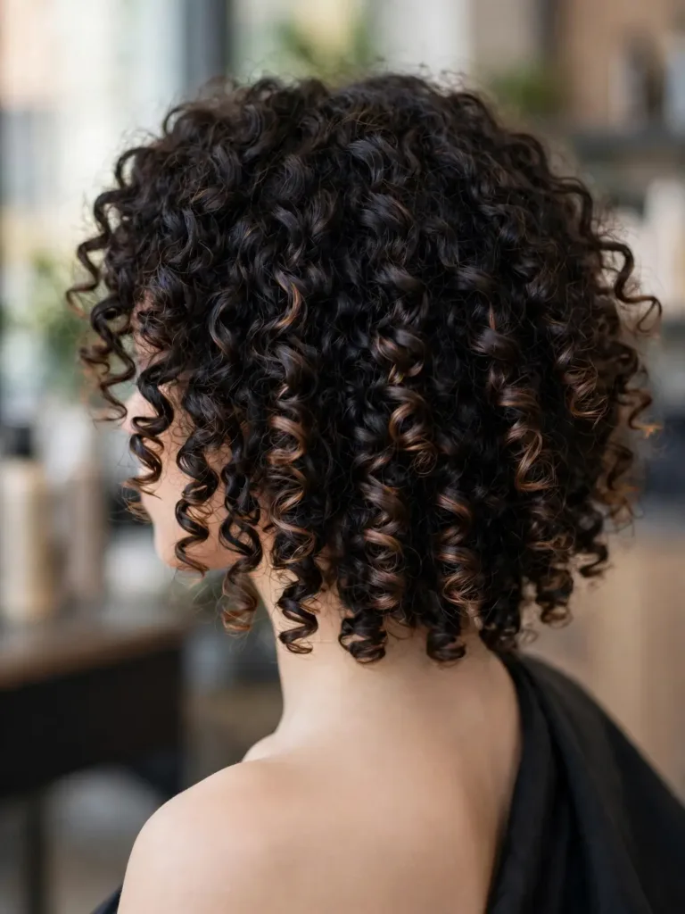 23 Espresso Mocha Balayage Ideas for Glossy Fall Hair 18 Coily hair with subtle mocha balayage dimension