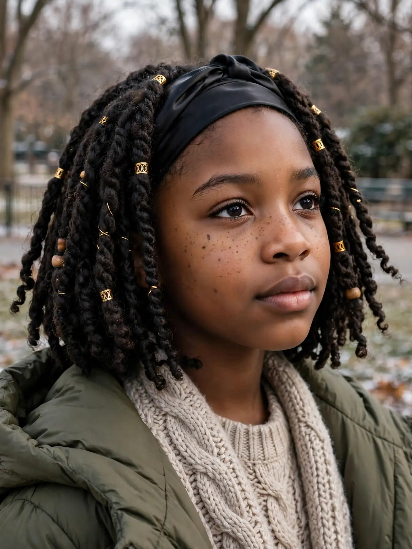 22 Winter Natural Hairstyles For Kids They'll Love 19 shoulder-length kinky twist bob for kids