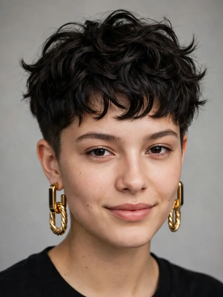 25 Best Haircuts for Thick Wavy Hair That Remove Bulk 20 Textured pixie haircut on thick wavy hair