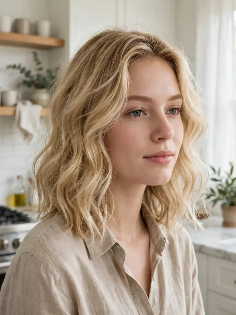 Light airy beachy waves on fine hair