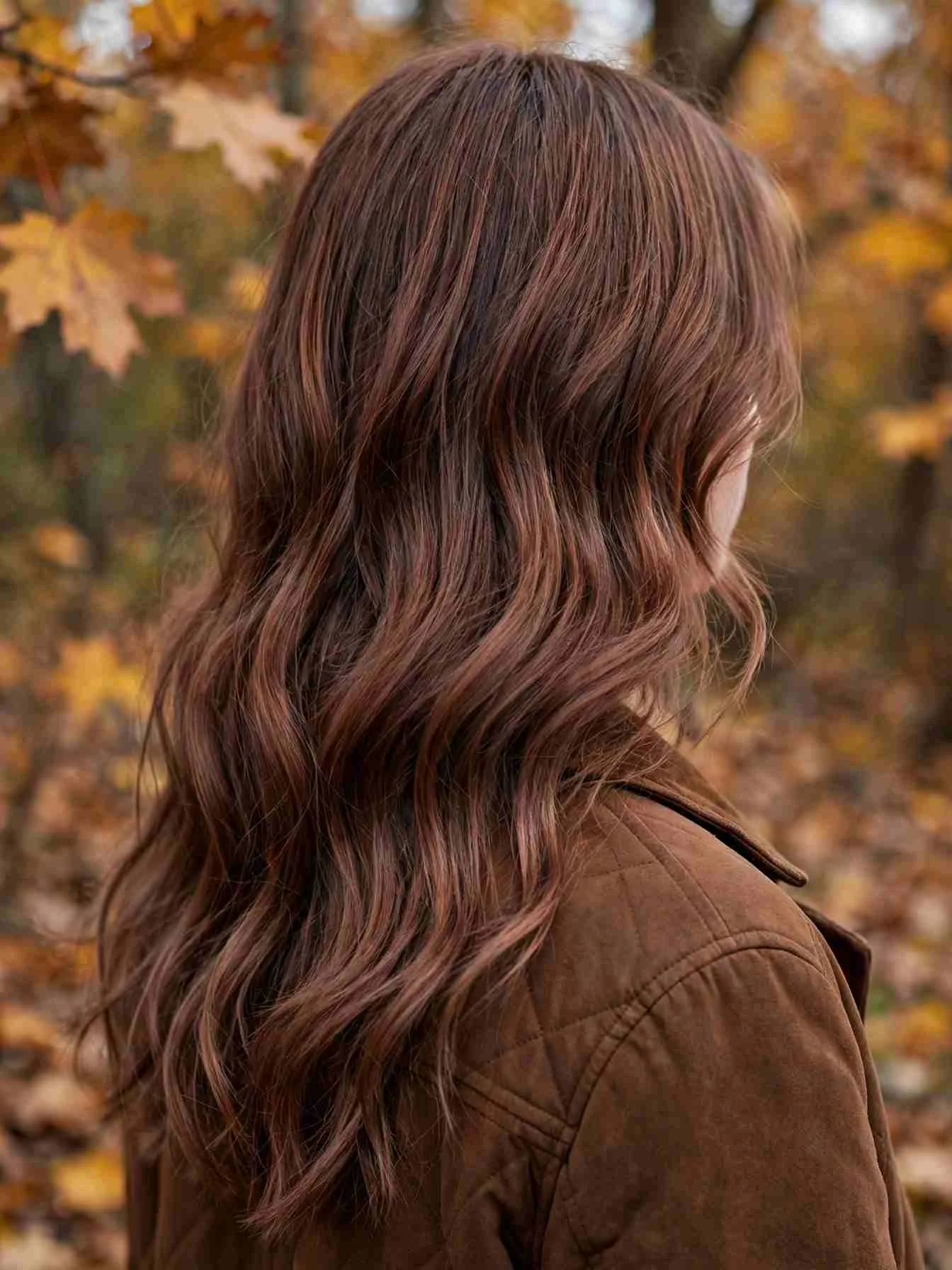 Cool auburn melt with muted red brown tones