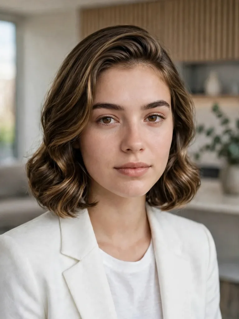 25 Best Haircuts for Thick Wavy Hair That Remove Bulk 23 Collarbone haircut with beveled ends on thick wavy hair