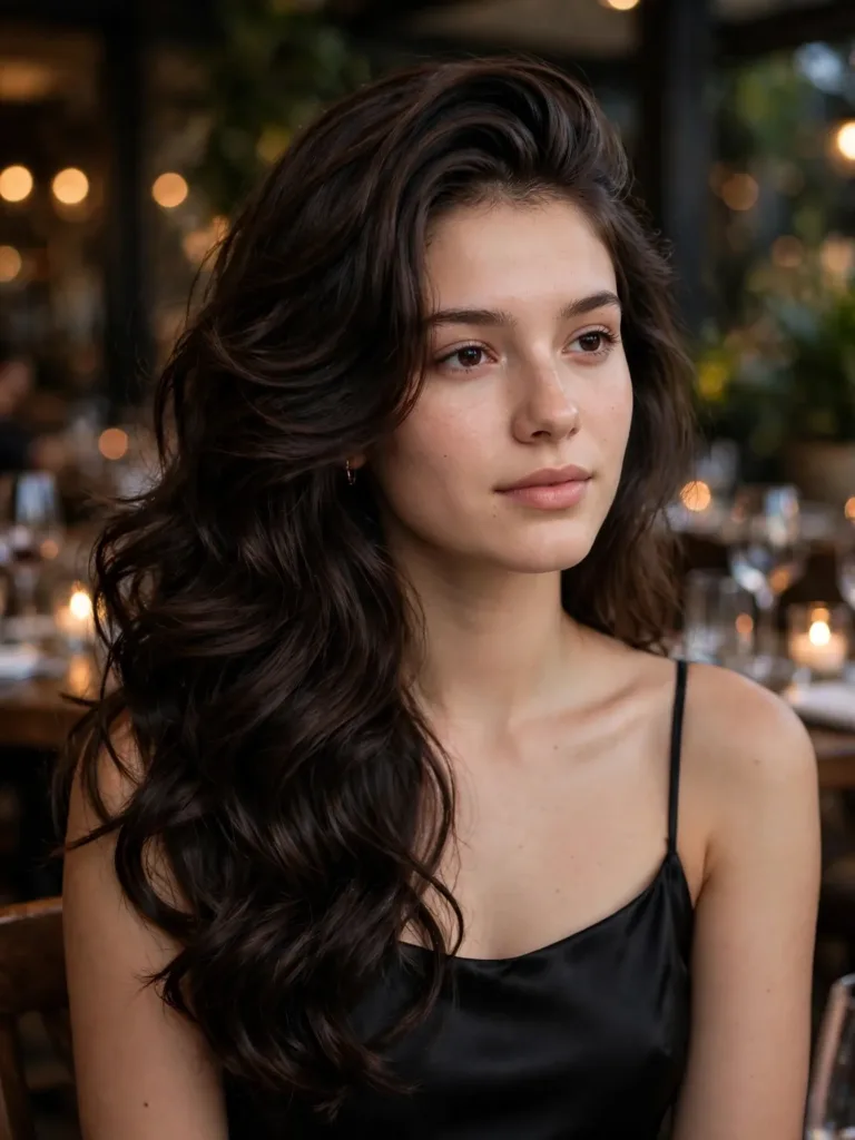 25 Best Haircuts for Thick Wavy Hair That Remove Bulk 24 Long layers with deep side part on thick wavy hair