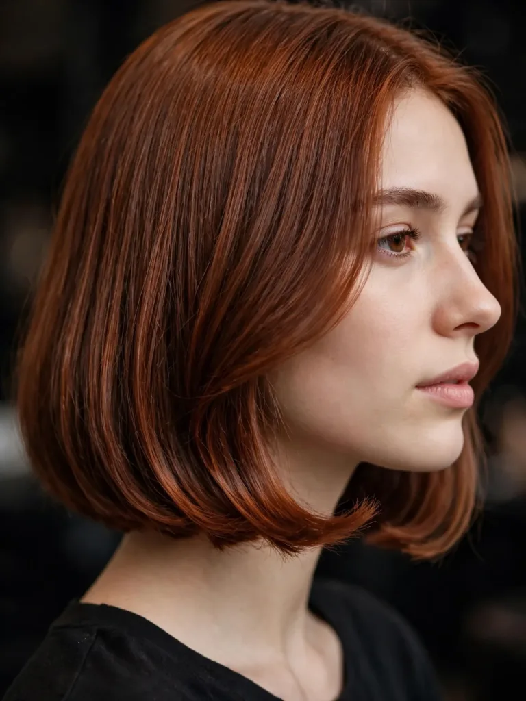 Italian Bob Haircut: The Full Guide to Getting It Right 8 Flat iron bending the ends of an Italian bob into a soft curve