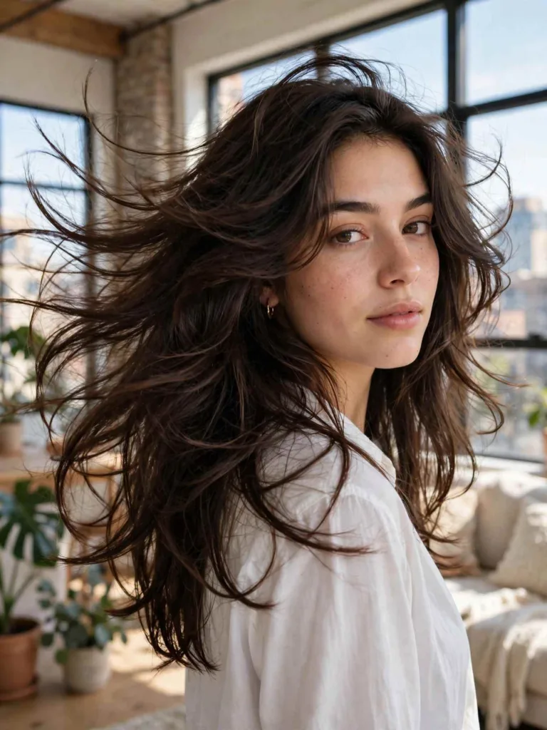 Thick-hair weight-release butterfly with interior layering