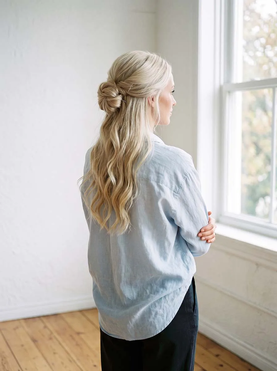 Home 20 French Tuck Half-Up Half-Down