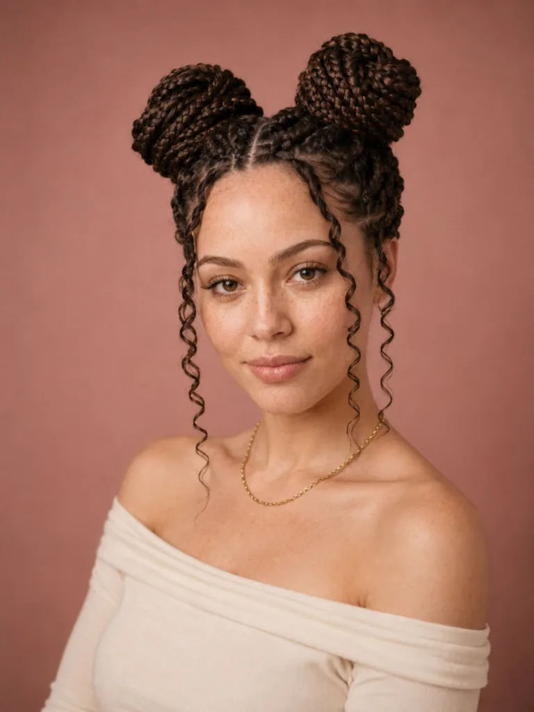 braided space bun 2026 hairstyle ideas for every hair type