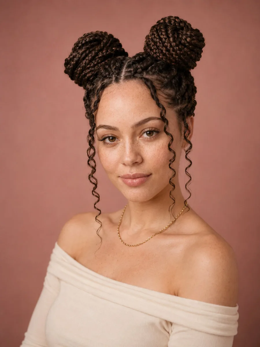 braided space bun 2026 hairstyle ideas for every hair type