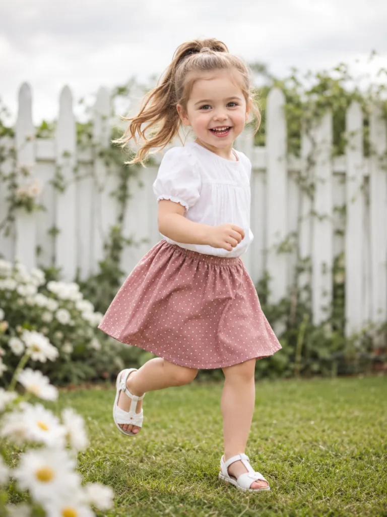 20 Cute Toddler Hairstyles For Long Hair 3 Toddler hairstyles for long hairs — fair-skinned toddler girl with high ponytail running in backyard garden