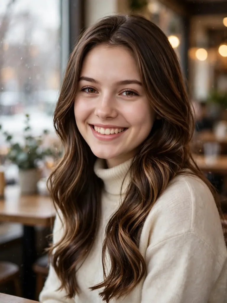20 winter hair colors for brunettes: chocolate brown hair with warm dimensional highlights