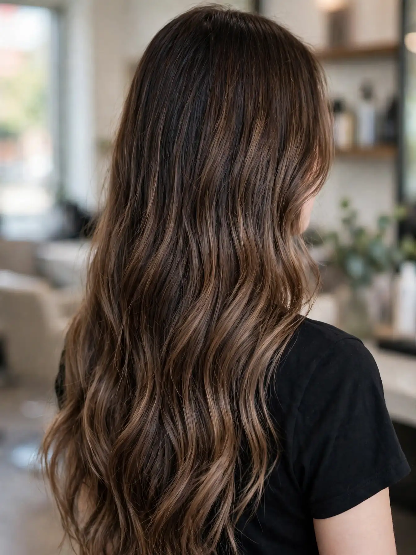 23 Espresso Mocha Balayage Ideas for Glossy Fall Hair 19 Lived-in grown-out espresso mocha balayage