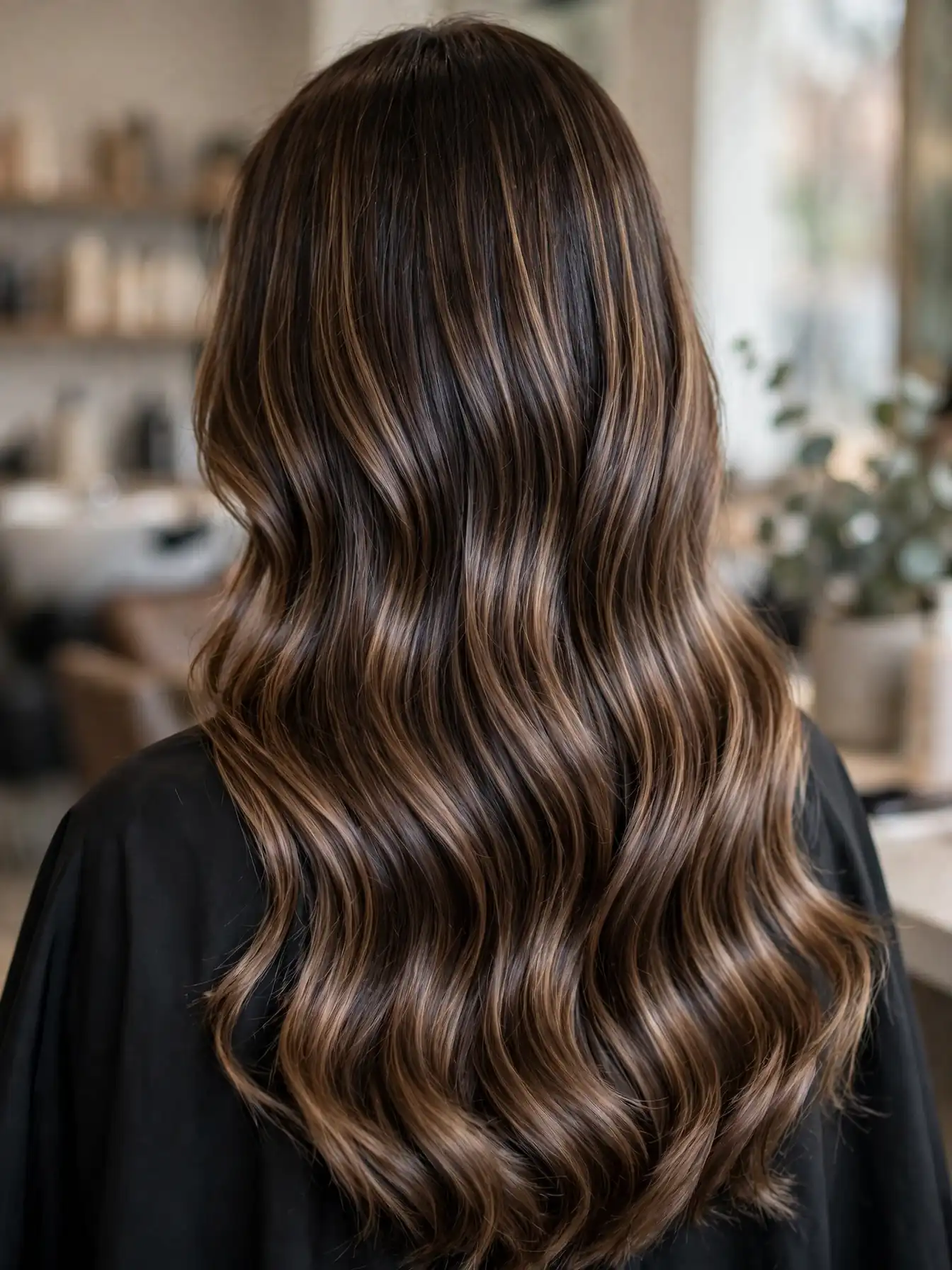 23 Espresso Mocha Balayage Ideas for Glossy Fall Hair 27 Glossy maintained espresso mocha balayage hair