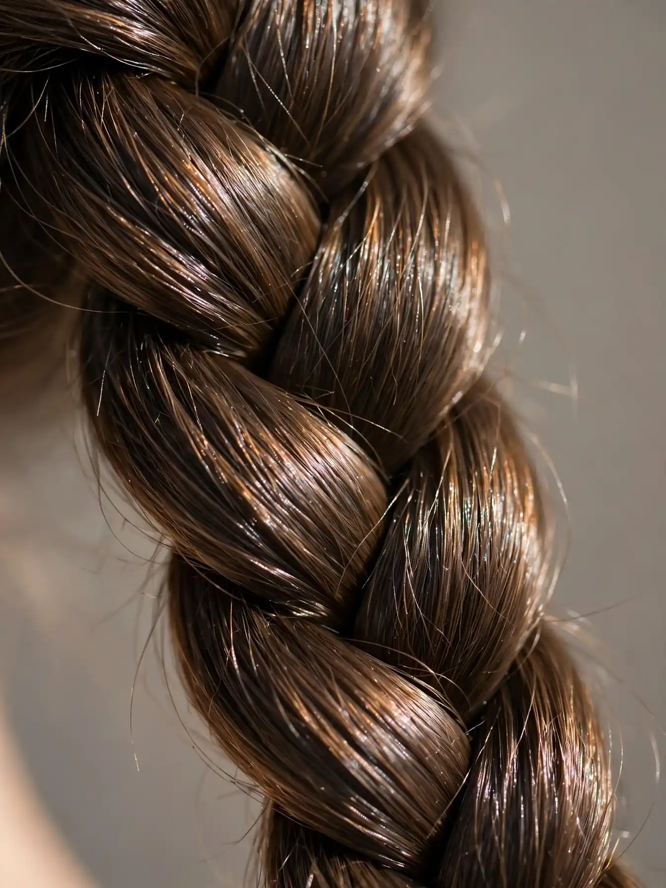 22 Cozy Winter Braid Hairstyles to Try This Season 26 Close-up of healthy shiny braided hair catching the light