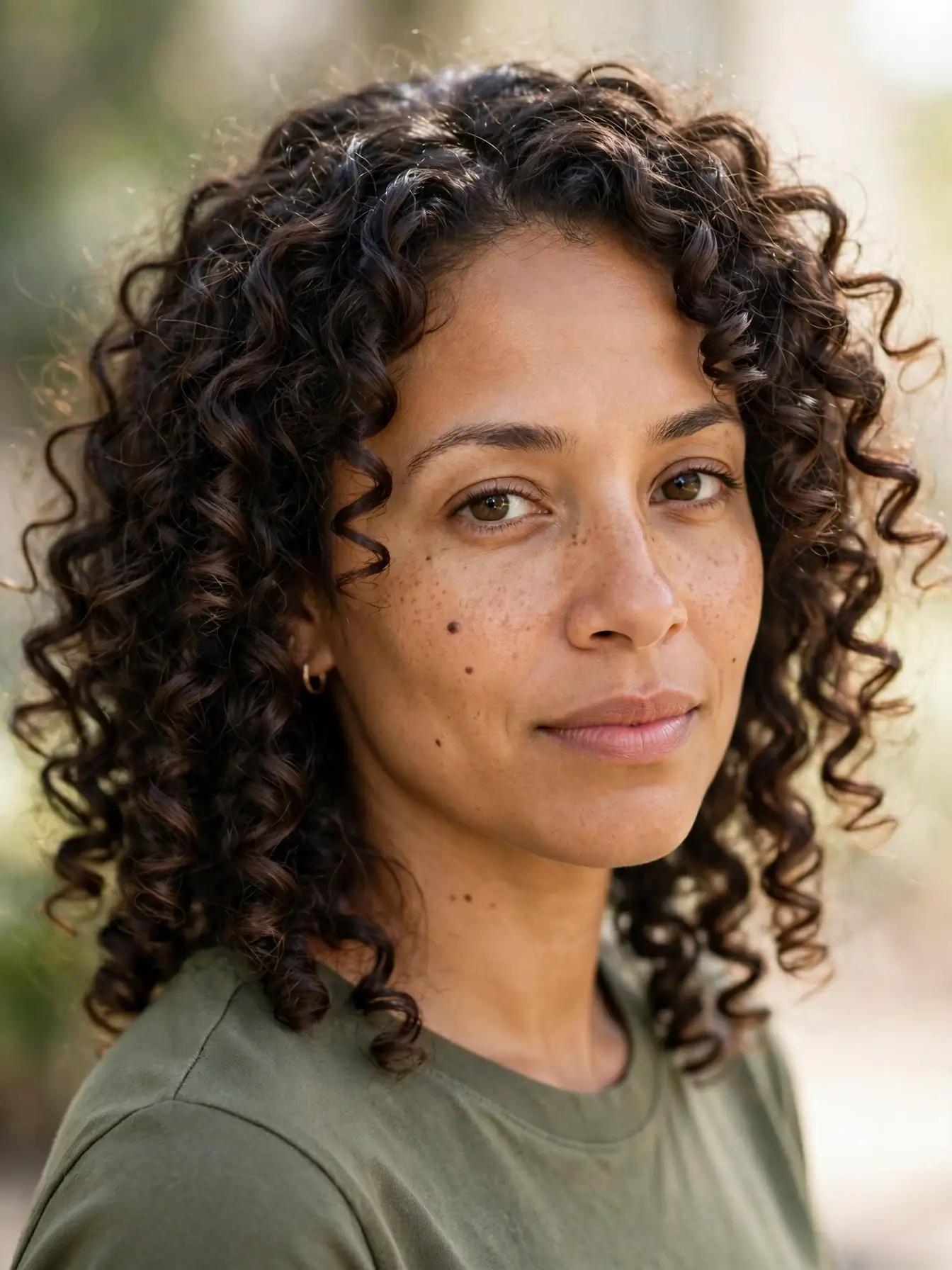Defined wash and go on 3B curls with natural curl clumping
