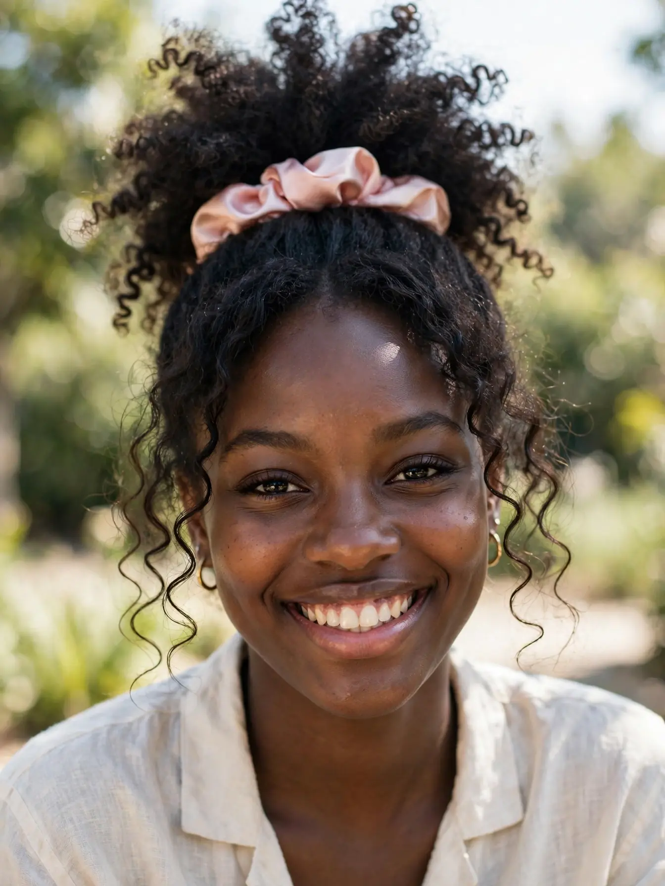 Elegant Updo for Curly Hairstyles: 20 Timeless Ideas 6 Pineapple updo with tendrils framing the face