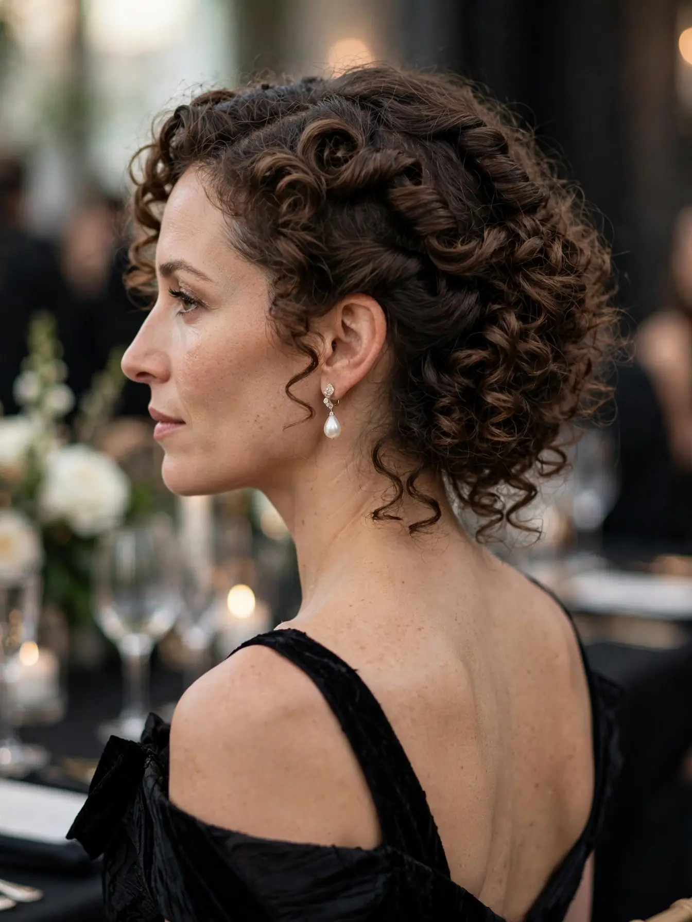 Elegant Updo for Curly Hairstyles: 20 Timeless Ideas 7 French twist adapted for curly texture