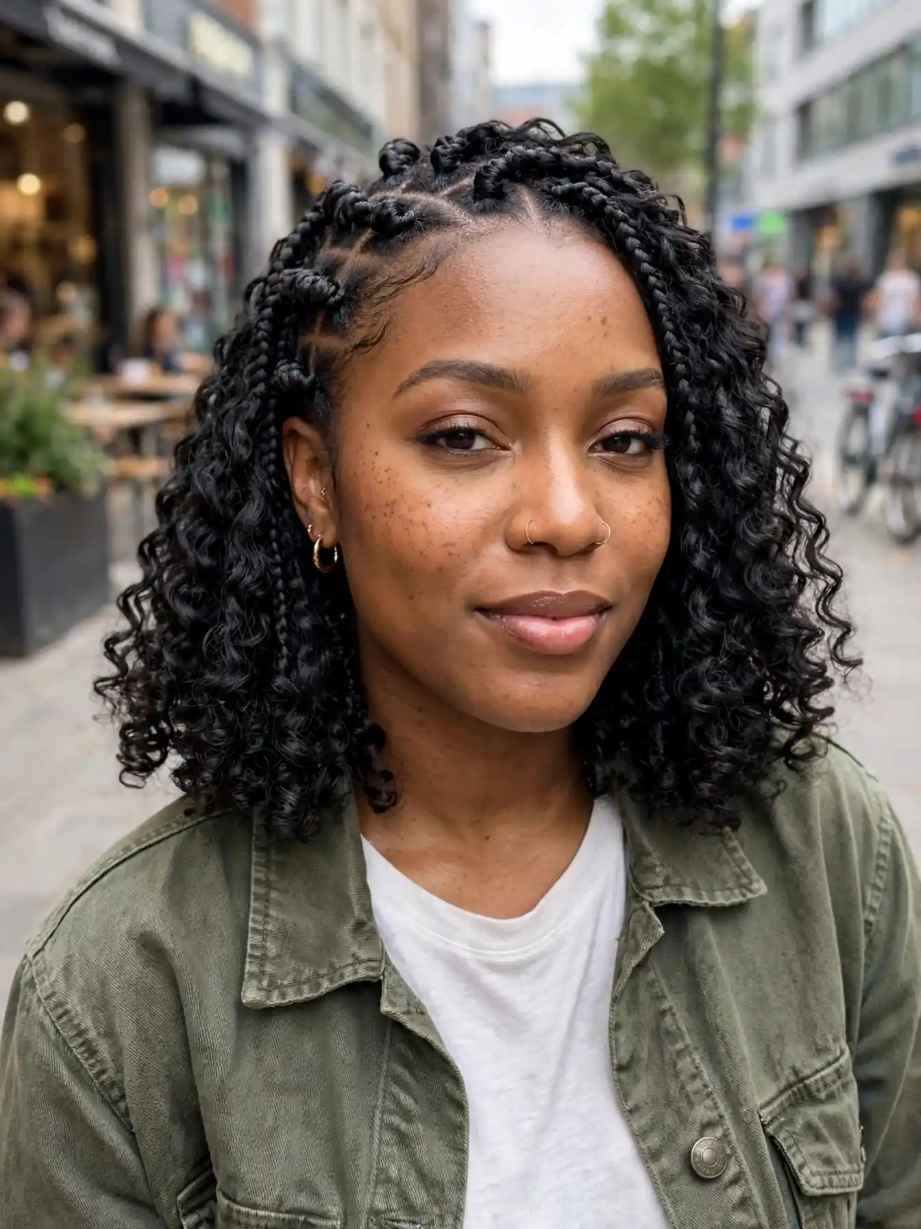 Shoulder-length miracle knots with blunt cut