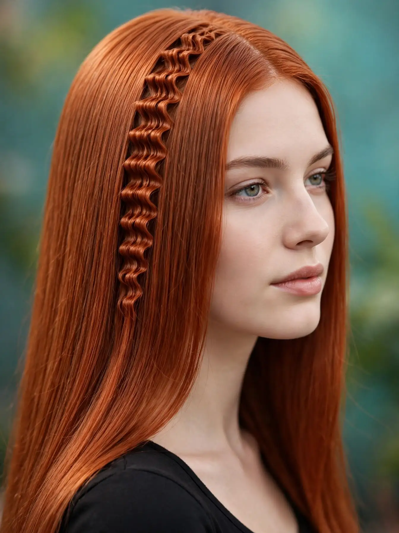 Single feature crimp section in smooth hair