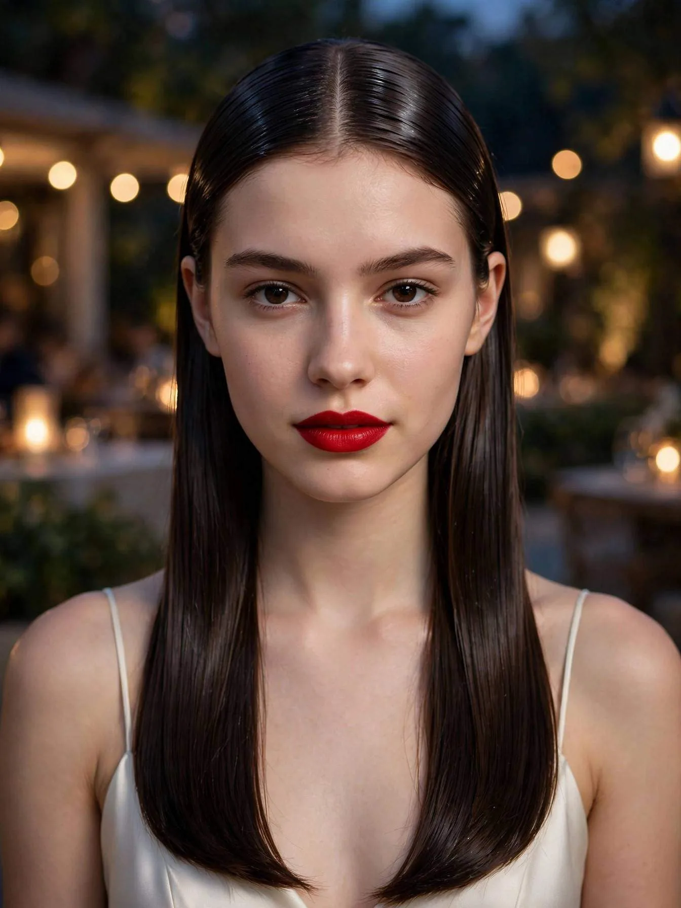 Sleek glass lengths with shine for a formal winter night