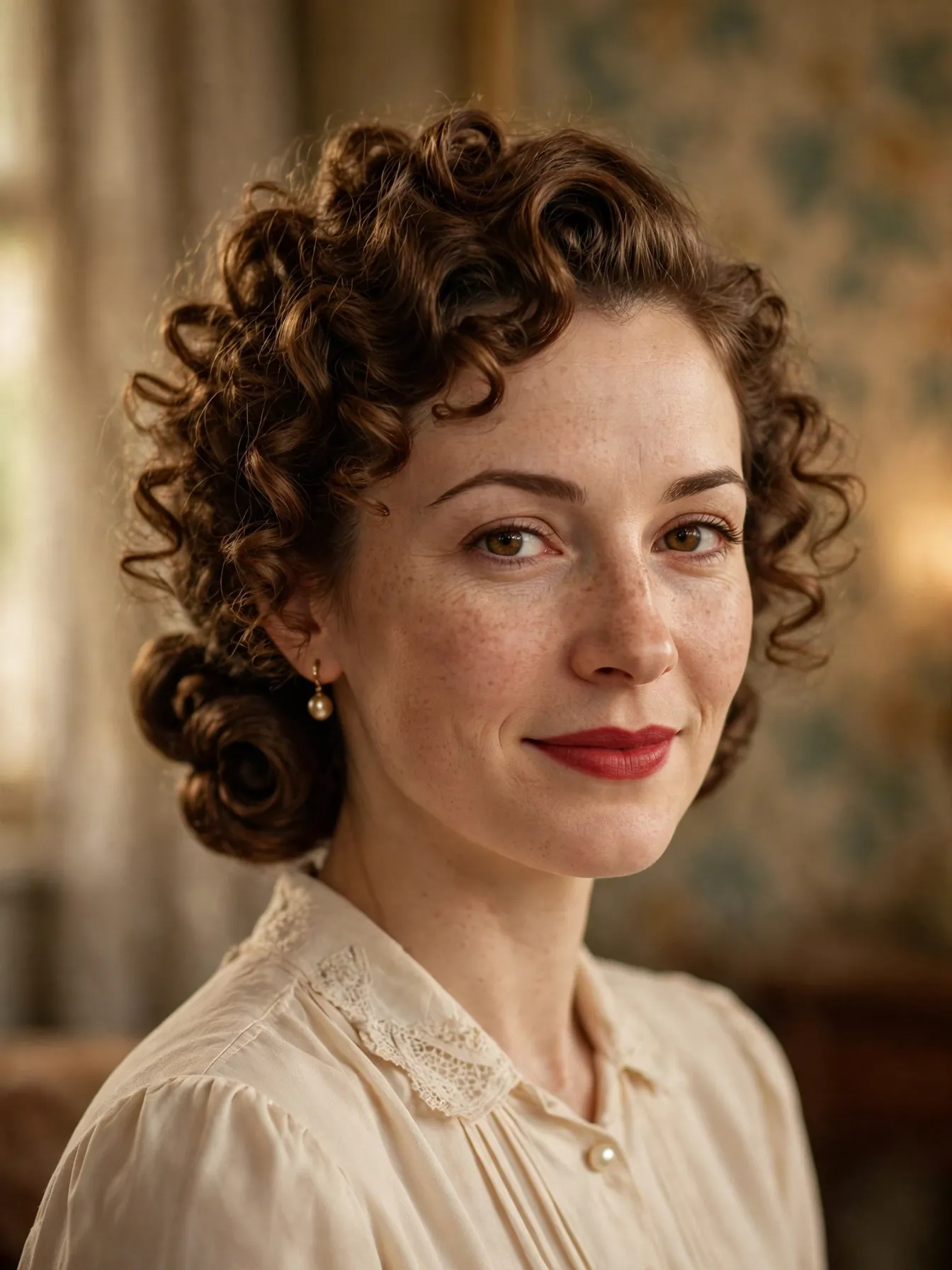 Elegant Updo for Curly Hairstyles: 20 Timeless Ideas 14 Curly gibson tuck with vintage roll