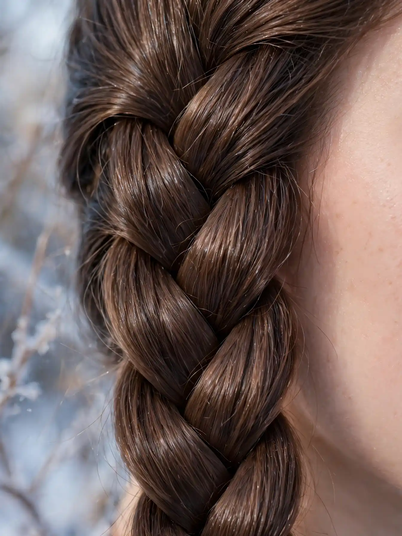 Four-strand braid showing an intricate woven pattern
