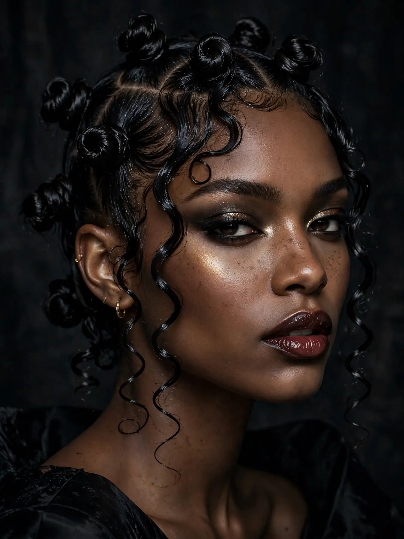 Wet-look glossy miracle knots