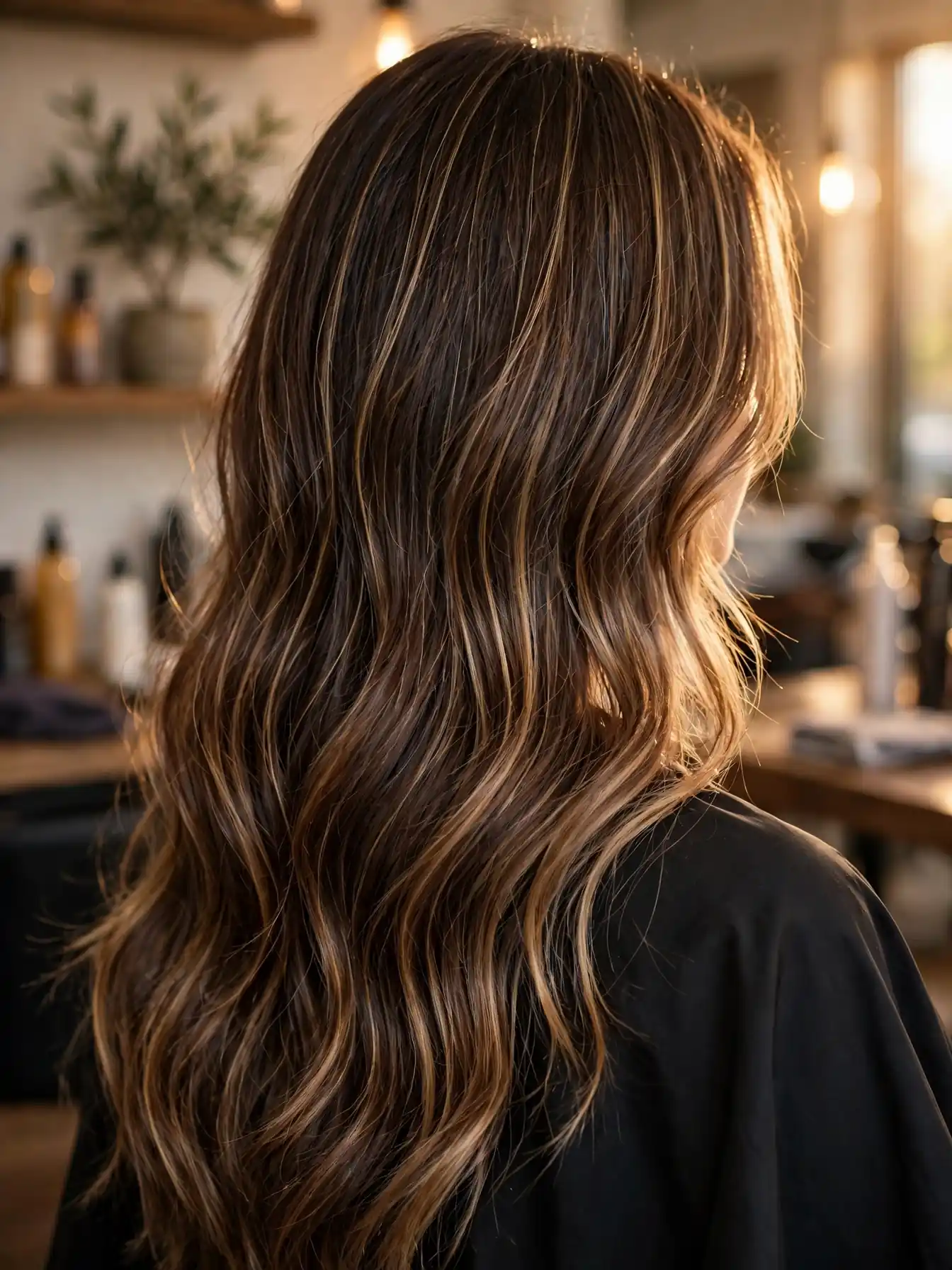 23 Espresso Mocha Balayage Ideas for Glossy Fall Hair 21 Honey highlight accents in espresso mocha balayage