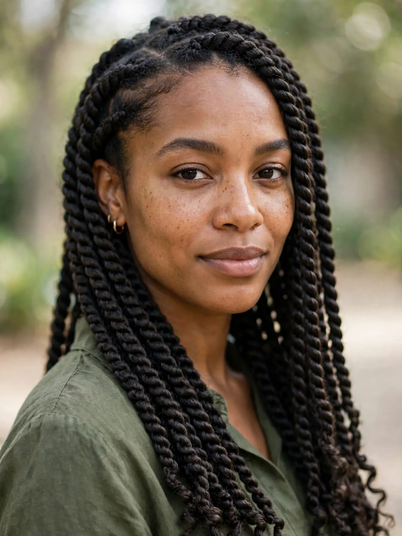 Neat two-strand twists protective style
