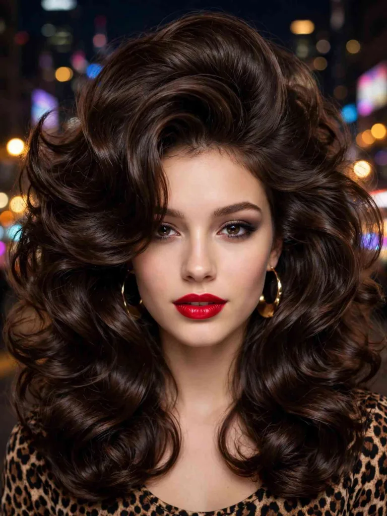 mob wife hairstyles featured image with glamorous voluminous blowout waves